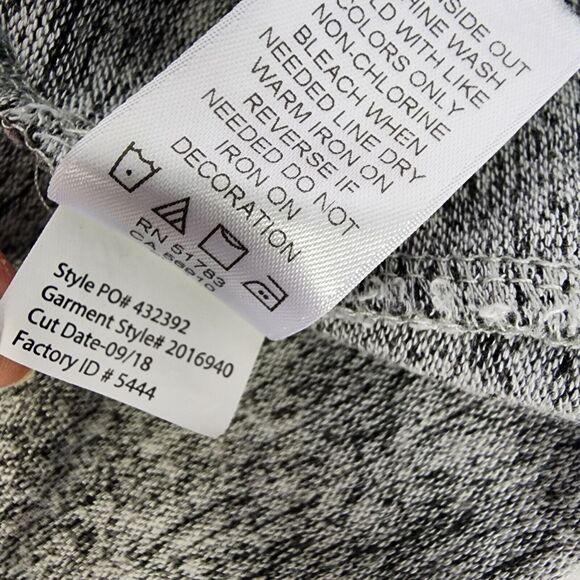 Maurices Womens Cardigan Sweater Medium Open Front Heathered Gray Velour Stripe - Picture 9 of 10